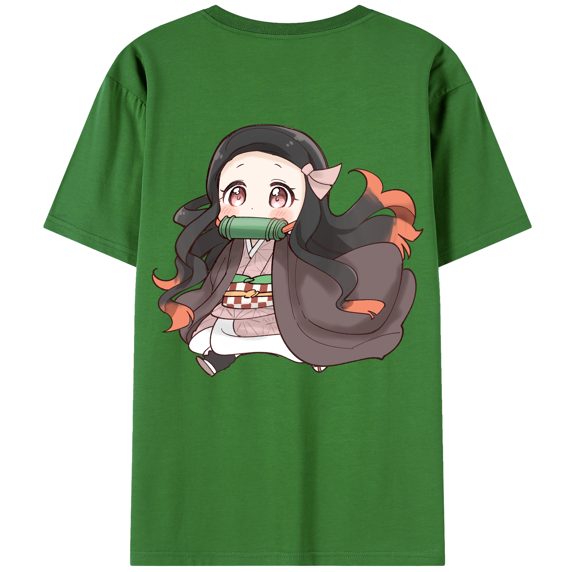 （画像用） 鬼滅の刃（きめつのやいば）竈門 禰󠄀豆子／かまど ねずこ Kamado Nezuko レディース半袖Tシャツ(バックプリント)